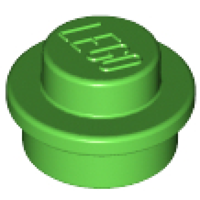 Plaat, Rond 1x1 Bright Green